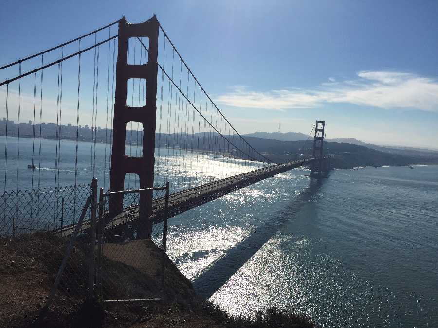 A view of the golden gate bridge in san francisco, california